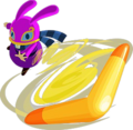 Ravio demonstrating the Boomerang's use from A Link Between Worlds