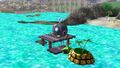 The Turtle in the Great Bay stage from Super Smash Bros. Melee