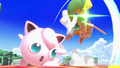 Toon Link being hit by Jigglypuff from Super Smash Bros. Ultimate