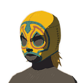 Icon of a Radiant Mask with Yellow Dye