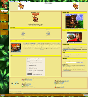 Donkey Kong Wiki's current layout