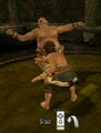 Link wrestling with Mayor Bo