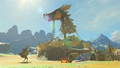 A promotional screenshot of Dueling Peaks Stable from Breath of the Wild