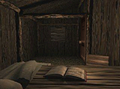 The inside of the Gravekeeper's Hut in Ocarina of Time