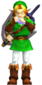 Render of Link playing the Ocarina of Time