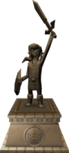 The statue of the Hero of Time found in Hyrule Castle in the Adult Timeline