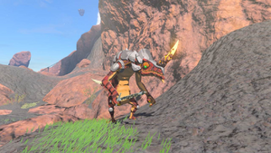 TotK Hyrule Compendium Fire-Breath Lizalfos Picture.png