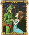 Artwork of Tingle and Emera as seen on the manual