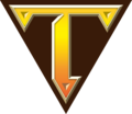 A stylized "T" logo