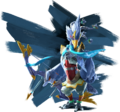 Artwork of Revali with the Great Eagle Bow from Breath of the Wild