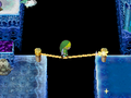 Link using the Grappling Hook as a tightrope from Phantom Hourglass