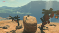 The Korok found on Gut Check Rock from Breath of the Wild