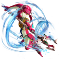 Official artwork of Mipha from Hyrule Warriors: Age of Calamity