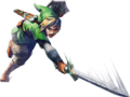Link swinging the Goddess Sword