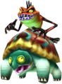 Gekko riding a Snapper from Majora's Mask 3D