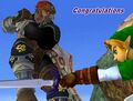 Ganondorf as he appears in Melee's congratulations screen