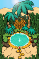 The Fairy Fountain in the center of the Fairy Garden