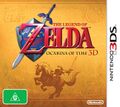 Summary The Australian {{subst:OOT3D}} box art Source Vooks Game This is a file pertaining to Ocarina of Time 3D. Licensing This file depicts work from a copyrighted video game or otherwise copyrighted material. The copyright for it is most likely owned by either Nintendo and/or its affiliates or the person or organization that developed the concept. It is believed that its use here constitutes fair use, given that: *it is used in a non-commercial setting, and therefore is not being used to generate profit in this context *its use here does not significantly impede the right of the copyright holder to sell the copyrighted material *it is used in a largely unaltered state, where any editing has been done purely for cosmetic/display purposes *the original content of the image has not been modified, and it is not a derivative work