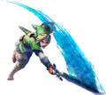 Artwork of Link swinging the True Master Sword from Skyward Sword