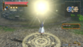 Zelda using a Magic Circle with the Rapier from Hyrule Warriors