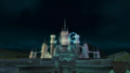 The starting view of the stage, showing Hyrule Castle at night