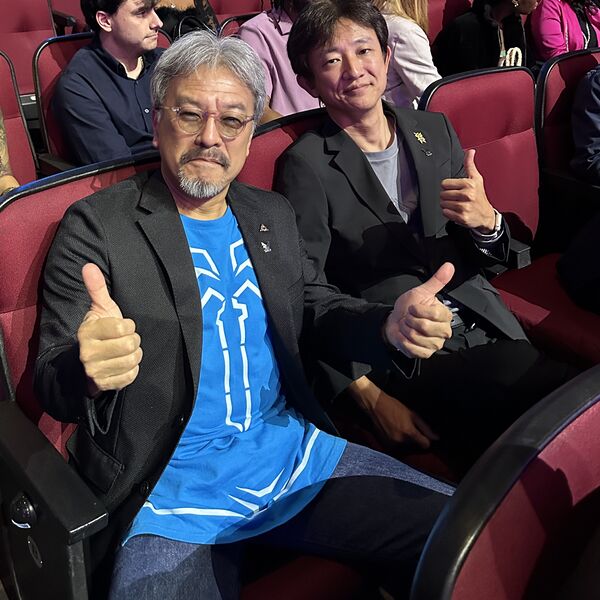 File:Game Awards 2023 Eiji Aonuma and Hidemaro Fujibayashi 2.jpg