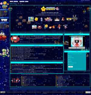 The current layout of The Legendary Starfy Wiki (as of May 1, 2011)