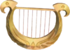 The Goddess's Harp showing Bump mapping effects and artificial reflections