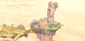 The Statue of the Goddess overlooking Skyloft from Skyward Sword