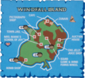 Map of Windfall Island from The Wind Waker