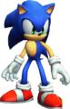 Sonic's in-game model from Super Smash Bros. for Nintendo 3DS