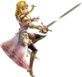 Artwork of Zelda wielding the Polished Rapier in Hyrule Warriors Legend