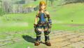 Link wearing the Salvager Headwear, Salvager Vest, and Salvager Trousers from Breath of the Wild