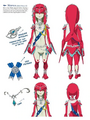 Concept art of Mipha's Pre-Champion attire from Breath of the Wild