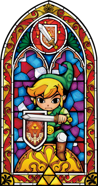 File:TWW Sword and Shield Stained Glass Artwork.png