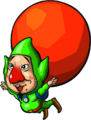 Tingle and his balloon in Freshly-Picked Tingle's Rosy Rupeeland