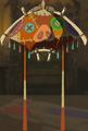 The Paraglider with the Bokoblin Fabric equipped from Tears of the Kingdom