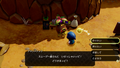 A Japanese promotional screenshot of Princess Zelda speaking to a Business Scrub from Echoes of Wisdom