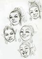 Concept art of Telma's facial expressions from Hyrule Historia