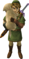 Link holding a Dog from Twilight Princess