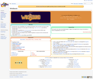 The current layout of WikiBound