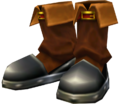 Iron Boots as seen in-game from Ocarina of Time 3D