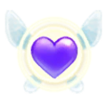 Icon of a Gratitude Crystal with the Darkness Element from Hyrule Warriors: Definitive Edition