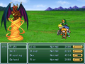 Link, Cloud, and two others fighting against a boss.