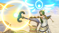 Closeup of Palutena in the Skyloft Stage