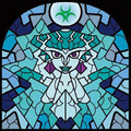 Stained Glass artwork of Princess Ruto from The Wind Waker