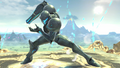 Dark Samus in the Great Plateau Tower Stage from Super Smash Bros. Ultimate