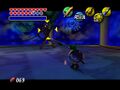 Link fighting against Majora's Wrath from Majora's Mask