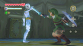 Link attacking Ghirahim from Skyward Sword
