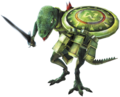 Render of a Lizalfos from Hyrule Warriors
